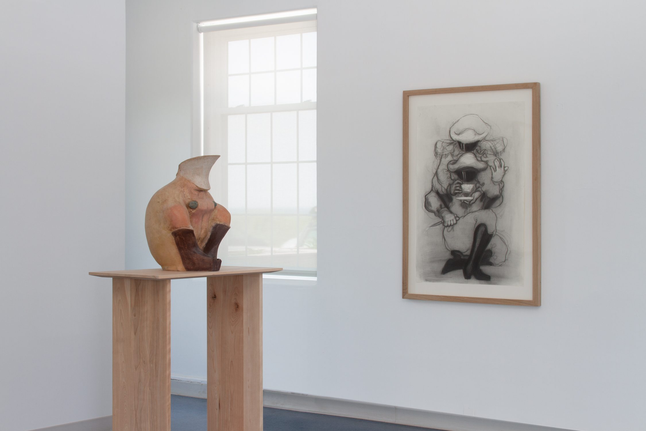 installation view of too fair-spoken man