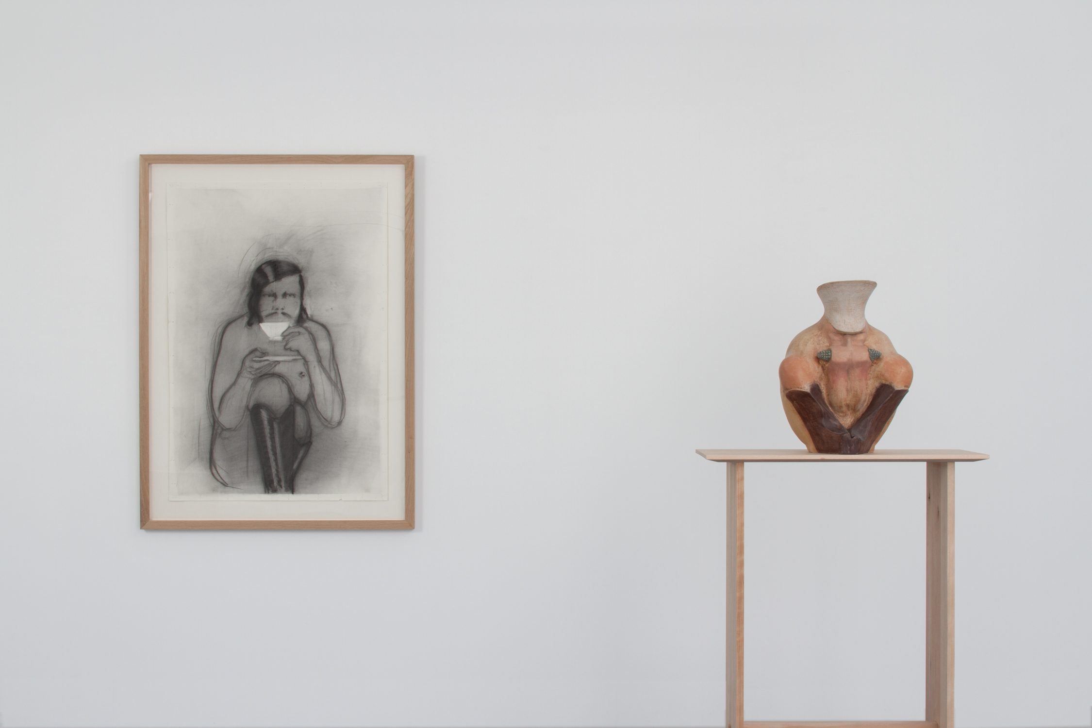 Installation view of too fair-spoken man